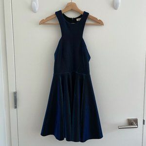 UO silence + noise Blue Holographic Halter Dress